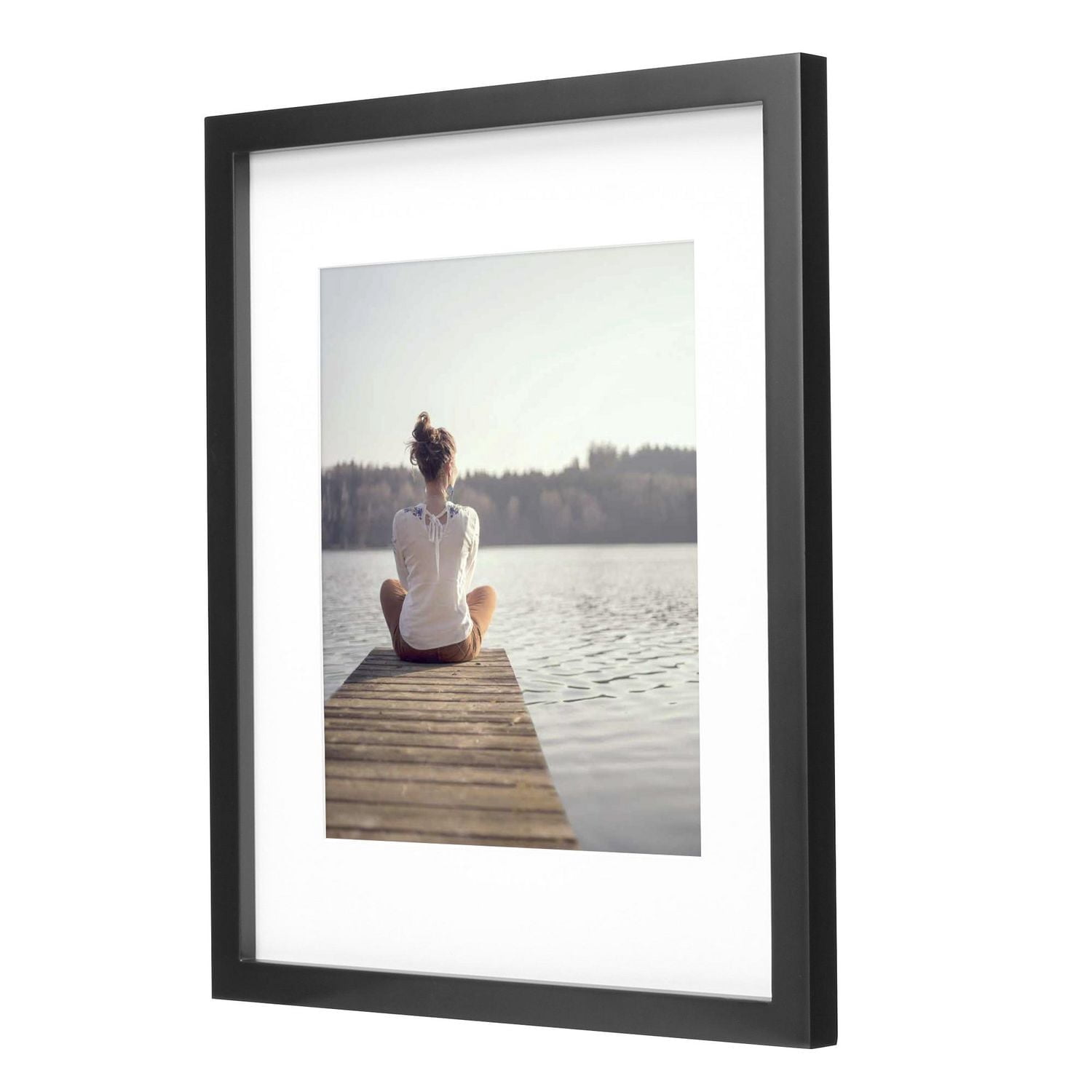 Cadre photo DesignOvation Gallery noir 27,9 cm x 35,6 cm avec passe-partout de 20,3 cm x 24,4 cm