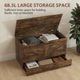 thumbnail image 4 of HOMCOM Storage Chest with Drawer for Living Room, Wooden Box, 31.5"W, Brown, 4 of 10