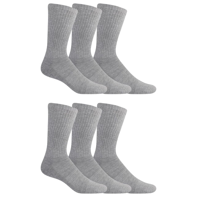 Athletic Works Men's Cotton Crew Socks 6-Pack