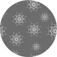 thumbnail image 1 of Ahgly Company Machine Washable Indoor Round Transitional Grey Gray Area Rugs, 3' Round, 1 of 7