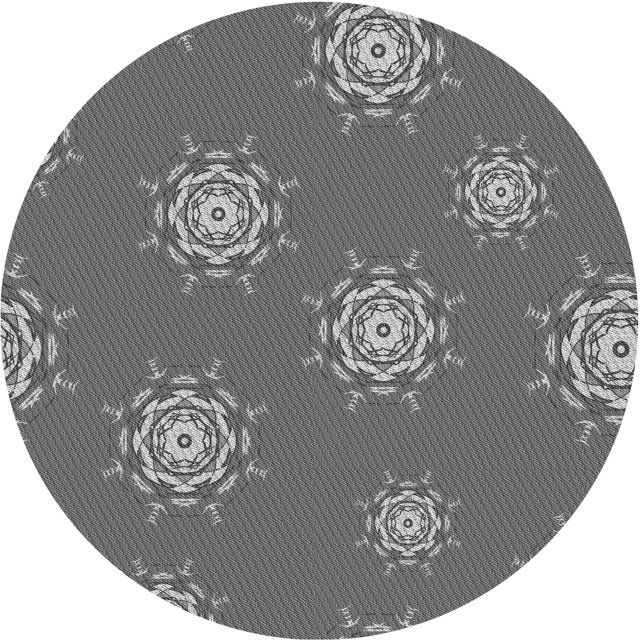 Ahgly Company Machine Washable Indoor Round Transitional Grey Gray Area Rugs, 3' Round