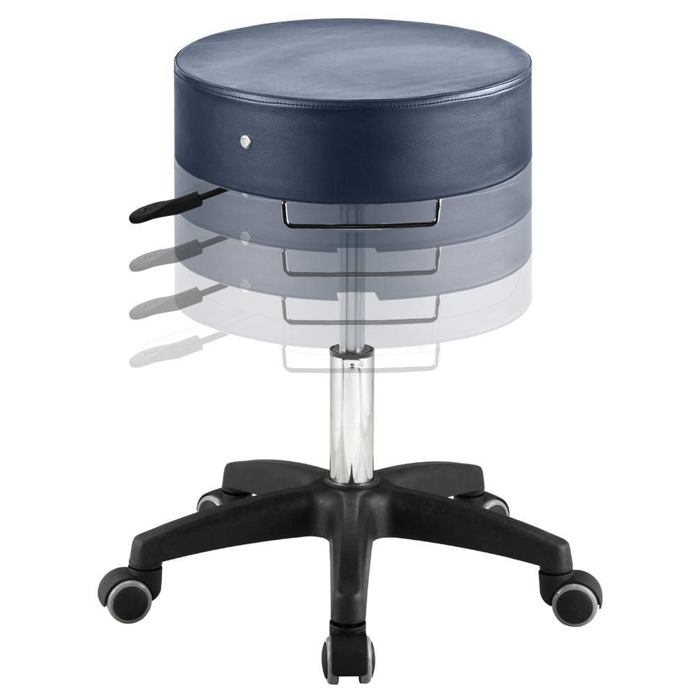 Master Massage Tabouret à roulettes, réglable Glider, avec barre d’appui chromée pour utilisation en salon de beauté, à la maison ou au bureau