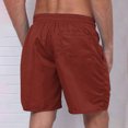 thumbnail image 4 of Yuyuzo Mens Shorts High Waisted Drawstring Quick Dry Summer Beach Swim Knee Length Shorts with Pockets, 4 of 4