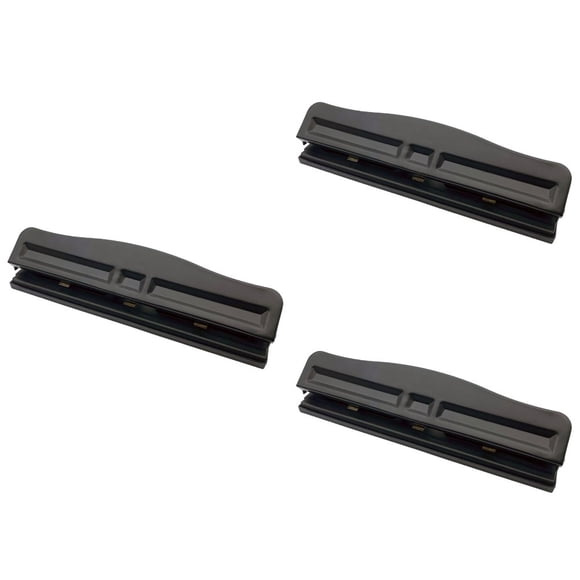 EIGTHTAIL 3 Pcs Perforatrice Manuelle à 3 Trous pour Papier Perforatrice Pince Scrapbooking Bricolage Outils Fournitures de Reliure de Bureau (Noir)