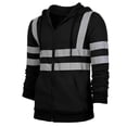 thumbnail image 3 of Mens Road Work High VisibilityPullover Long Sleeve Hooded Sweatshirt Tops Blouse, 3 of 9