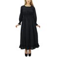 thumbnail image 3 of Bimba Robe Maxi Longue Décontractée en Coton pour Femme à Taille Smockée, 3 of 8
