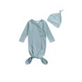 thumbnail image 1 of goowrom Sac de Couchage et Bonnet pour Bébés, Couleur Unie, Manches Longues, Col Rond, 1 of 6