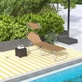thumbnail image 2 of Outsunny Chaise Longue d'Extérieur, Chaise Longue Pliante Réglable, Brun, 2 of 10