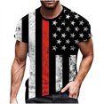 thumbnail image 2 of Snoarin T-Shirts pour Hommes Mode Hommes Manches Courtes Col Rond Imprimé T-Shirt Décontracté Hauts Blouse Chandails du 4 Juillet pour Hommes en Liquidation, 2 of 5