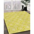 thumbnail image 3 of Ahgly Company Tapis d'Intérieur Lavables en Machine, Ronds, Transitionnels, Brun Doré, Jaune, Ronds de 7 Pi, 3 of 7