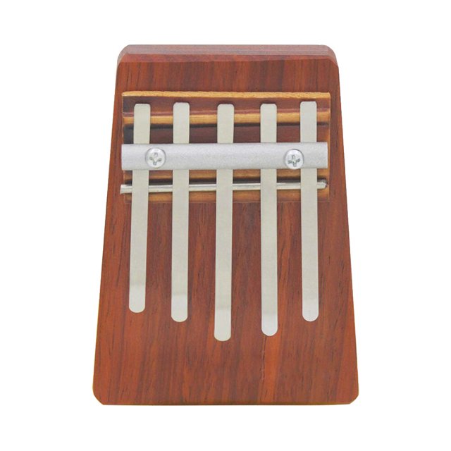 1 Pce Piano à Pouce 5 Tons Piano à Doigt Instrument de Musique Utile Kalimba (Brun Rougeâtre)