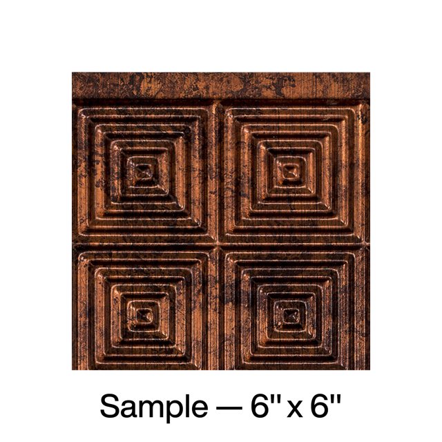 Fasade Miniquattro Decorative Vinyl Backsplash Panel Sample in Moonstone Copper