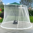 thumbnail image 4 of Black Patio Umbrella Mosquito Netting with Double Zipper - Universal Fit for Market Table Umbrellas, Adjustable Height, Water Pipe Base for Stability, 4 of 4