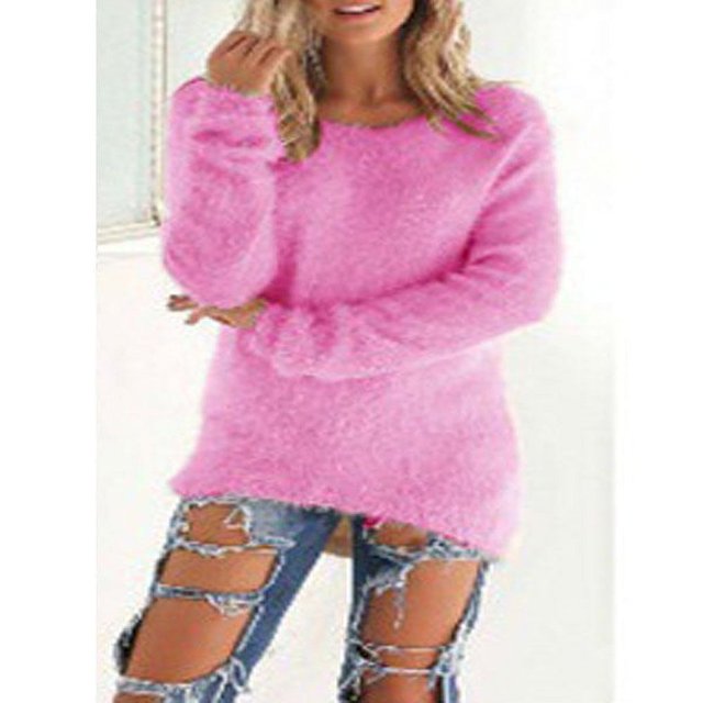 Chandail d'Hiver en Molleton Moelleux pour Femmes, chandail-Over Uni, Blouse