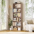 thumbnail image 1 of Homfa Modern 6-Tier Bookshelf, 70.8" Tall Bookcase Wood Free Standing Shelving Unit for Office Living Room, Oak, 1 of 9