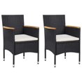 thumbnail image 3 of vidaXL 3 Piece Garden Dining Set Black, 3 of 5