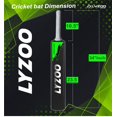 thumbnail image 4 of Lyzoo Bâton de Cricket en Plastique Rigide en PVC Robuste, Format Régulier, pour Adultes 1+ / Noir et Vert, 4 of 5
