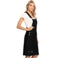 thumbnail image 3 of Junior Womens Distressed Denim Adjustable Strap Overall Dress, Black, Small, 3 of 5