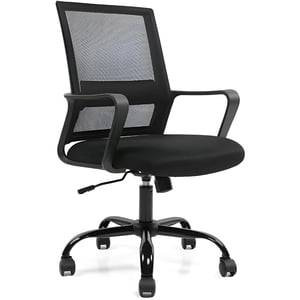 Mid Back Swivel Office Desk Chair, Modern Executive Mesh Computer Chair Ergonomic Height Adjustable Task Chair with Armrest up to 250lbs Capacity