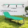 thumbnail image 3 of Outsunny Chaise Longue Pliante, Chaise de Bronzage avec Dossier Réglable, Vert, 3 of 10