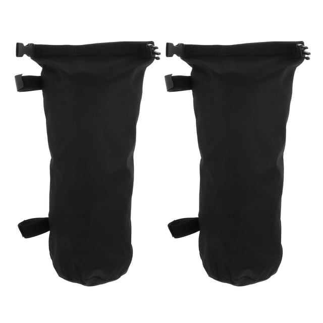 2 Pcs Sac de Sable Fixe pour Parasol Durable Imperméable pour Tente Sac de Sable (Noir)