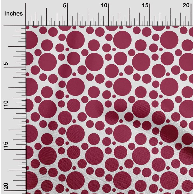 oneOone Polyester Lycra Fabric Polka Dots Decor Fabric Printed BTY 56 Inch Wide