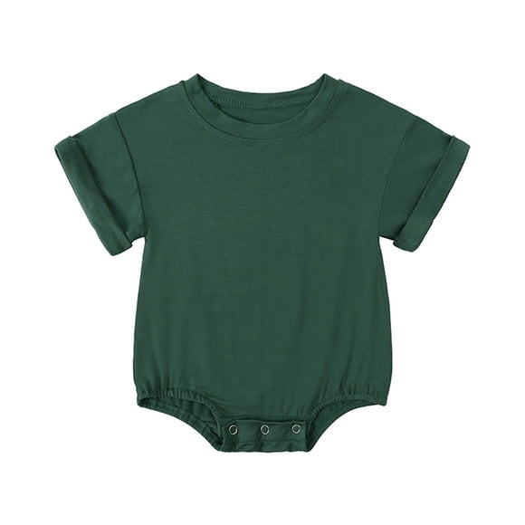 Timegard Grenouillère pour Nouveau-Né, Tout-Petits Garçons Filles, Manches Courtes, Barboteuses Confortables, Tenues Unisexes pour Bébé, Couleur Unie