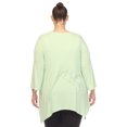 thumbnail image 3 of White Mark Tunique à Manches 3/4 pour Femmes, Taille Empire, Col en V, 3 of 5