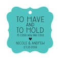thumbnail image 1 of Darling Souvenir Custom Bonbonniere Gift Tags To Have and To Hold In Case You Get Cold Wedding Party Favor Hang Tags-Turquoise-50 Tags, 1 of 1