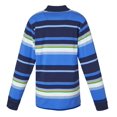 thumbnail image 2 of Sportoli Polo Rugby à Manches Longues en Coton à Larges Rayures pour Garçons - Rayures Bleues (Taille 12), 2 of 7