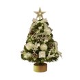 thumbnail image 1 of White Mini Christmas Tree Desktop Decoration Diy, Compact Plastic Tree For Small Spaces, Office, Bedroom, No Assembly Required For Instant Festive Vibes On Tabletop, 1 of 7