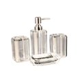 thumbnail image 4 of Abbracc 4x Bath Accessory Vanity Accessory Set Lotion Bottle Toilet Accessories Set Soap Argent, 4 of 9