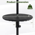 thumbnail image 2 of Costway Table Parasol de Patio 20 Pouces avec Trou pour Parasol 1,5 Pouces Plateau de Table Rond Toutes Saisons, 2 of 10