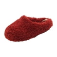 thumbnail image 1 of FYEGRE Pantoufles d'Hiver pour Garçons pour Enfants, Semelle Plate Confortable, Couleur Unie, Chaussures d'Intérieur et d'Extérieur, Rouge, 7-8 Ans, 1 of 9