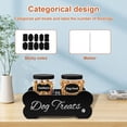 thumbnail image 2 of HLONK Dog Treat Container with 2 Plastic Treat Jars Wood Dog Food Container Bone Shape Dog Food Storage Container Practical Cat Food Container for Dog Food Storage Black, 2 of 10