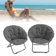 thumbnail image 1 of Chaise Lune Surdimensionnée Rembourrée, Coussin Surdimensionné Durable Portable Confortable Imperméable Chaise Ronde Pliable Stable pour l'Extérieur pour Pique-Nique, 1 of 8