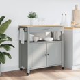 thumbnail image 3 of vidaXL Chariot de Cuisine Roulant sur Roues Salon Bois Massif Pin, 3 of 6