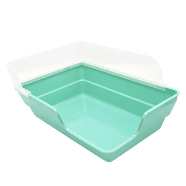 Oxbow Bac à Litière Rectangulaire pour Petits Animaux avec base Rectangulaire Vert Menthe et Bouclier Blanc Translucide Amovible, Doté d'Une Entrée Inférieure pour un Nettoyage Facile et Conçu pour Soutenir les Habitudes Naturelles des Petits Animaux dans la Salle de Bain et Garder les habitats Sanitaires.