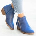 thumbnail image 4 of Amzcrzy Bottes à la Cheville pour Femmes Vintage Bottes à Enfiler pour Femmes Bout Pointu Talon Épais Rond Chaussures Courtes Bottines pour Femmes Bottes pour Femmes Bottines pour Femmes Bottes pour Femmes Bottes pour Femmes Mode pour Femmes, 4 of 7