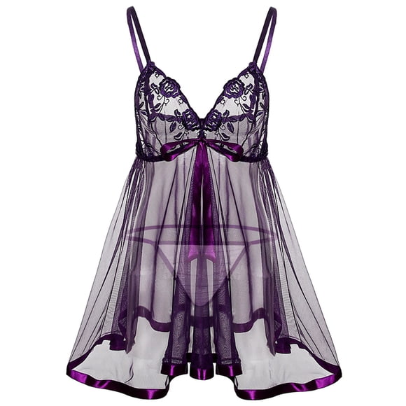 Womens Pajamas Set Womens Fashion Lace Pajamas Sexy Seductive Suspender Nightdress