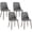 Gris Foncé, variante sur HOMCOM Ensemble de 4 Chaises de Salle à Manger, Chaise d'Appoint avec Revêtement Toucher Velours