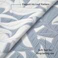 thumbnail image 3 of Mainstays Iris Leaf Stitched Quilt, Full/Queen, Light Blue, Reversible Lightweight Bedding, 3 of 4