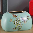 thumbnail image 1 of ziyahi Elegant Tissue Box Cover Organizer for Office Desk and Table Countertop Bird, 1 of 9