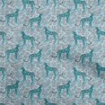 thumbnail image 1 of oneOone Velvet Turquoise Blue Fabric Animal Sewing Craft Projects Fabric Prints By Yard 58 Inch Wide, 1 of 4