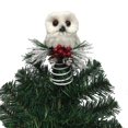 thumbnail image 4 of Holiday Time 6" White Owl Mini Christmas Tree Topper, 4 of 5