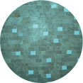 thumbnail image 1 of Ahgly Company Tapis Rond Lavable en Machine Intérieur Transitionnel Vert Profond, 3 Pieds Rond, 1 of 7