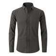 thumbnail image 1 of Birdeem Chemise Blouse Décontractée pour Homme à Boutons, Unie, avec Poche, Col Rabattu, Manches Longues, Respirante, 1 of 3