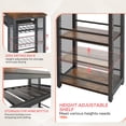 thumbnail image 3 of Bestier 3 Piece Bar Table Set Pub Table Counter Height Dining Set Rustic, 3 of 8