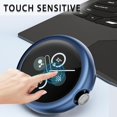 thumbnail image 5 of KOMI Compatible with Google Pixel Watch 2/Pixel Watch Screen Protector Case Frosted Matte Soft TPU Cover Full Protective Case Built-in HD Screen Film Accessories(Midnight Blue,Pixel Watch1/2), 5 of 5