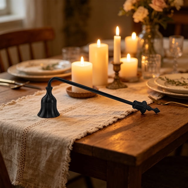 Stainless Steel Candle Snuffer with Long Handle for Jar Candles and Pillars – 9 Inch Candle Extinguisher Accessory for Safely Putting Out Wick Flame and Home Decor